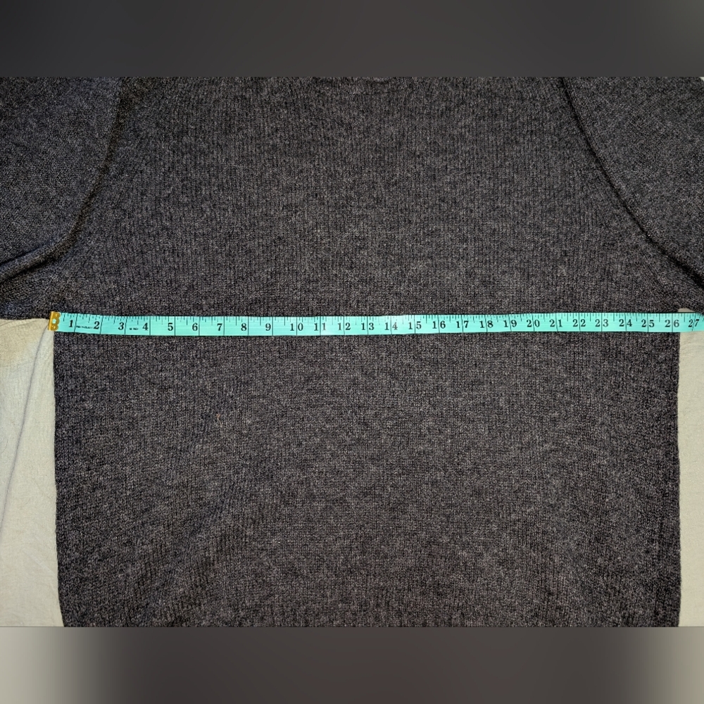 Vintage Alan Paine Knit Shetland Wool Sweater Men's 50" (2XL) Charcoal - Picture 5 of 7